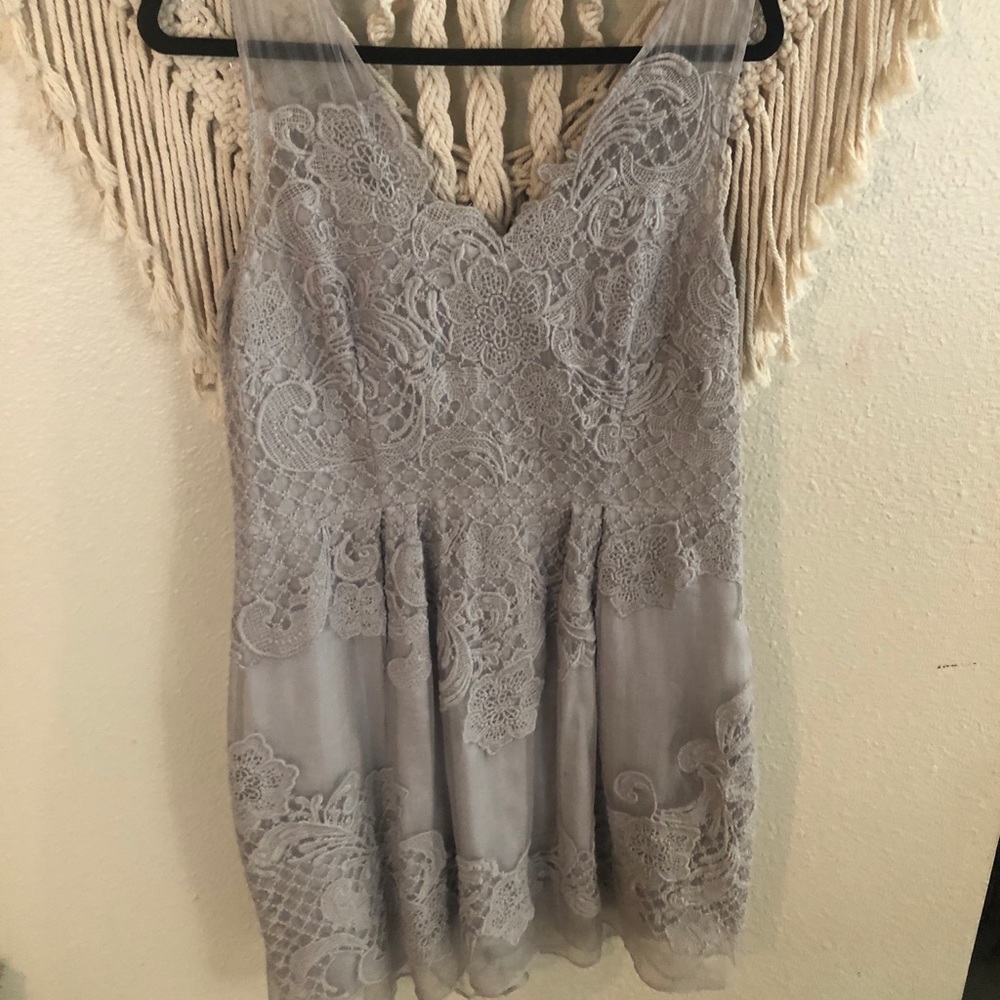 Beautiful gray silk embroidered Yoana Baraschi